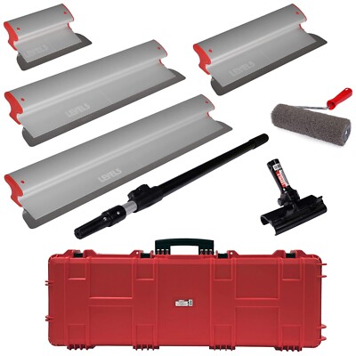 LEVEL5 Drywall Skimming Blades 10  16  24  32   w/ Roller, Handle & Case | 5-550