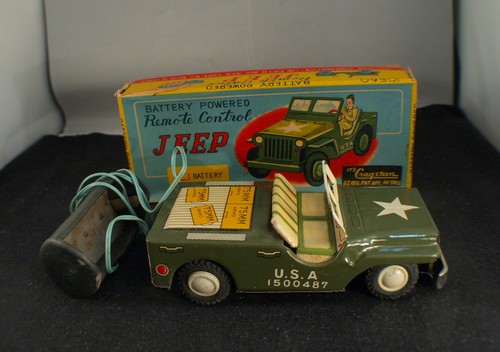 Cragstan Japan No. 10560 Jeep US Remote Control Tin In Box Rare Us Zone