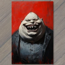 Art Print Creepy Monster Wide Smile Blood Streaked Terror Gothic Nightmare Dark