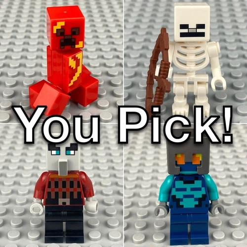 LEGO Minecraft Minifigures - YOU PICK - Steve Alex Creeper Zombie Skeleton Mobs