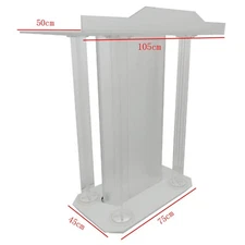 Clear Acrylic Podium Plexiglass Church Speech with LED Light and 4 Pulleys