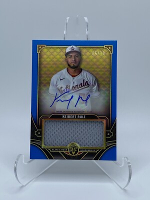 2022 Topps Triple Threads Keibert Ruiz Sapphire #/10 Auto Jumbo Relic    