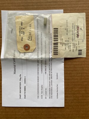 Plug Pin PN 2442012-1 New Material Certification Original Packaging