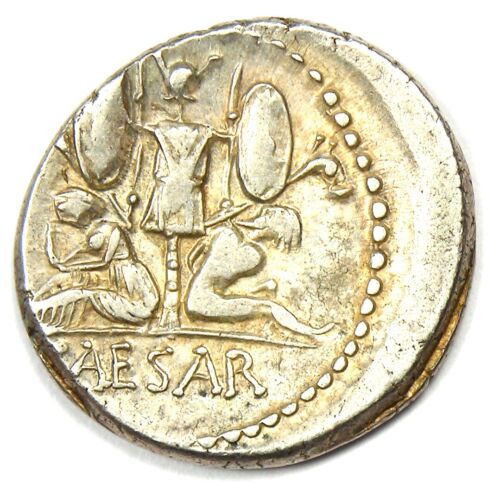 Julius Caesar AR Denarius Silver Venus Coin 48 BC - VF (Very Fine) - Picture 2 of 2