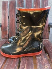 Comfitwear Products Black PVC 5 Buckle Rubber Boots Men's Size 12