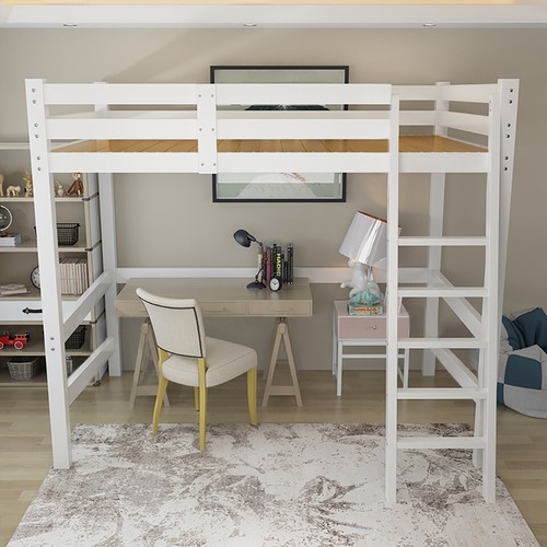 3ft High Sleeper Pine Wood Loft Bed Frame Single Bunk Bed Kids Bedroom Furniture - Picture 5 of 12