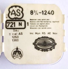 AS Balance Complete 721 N, 8 3/4, Cal. 1240 - SEALED NOS
