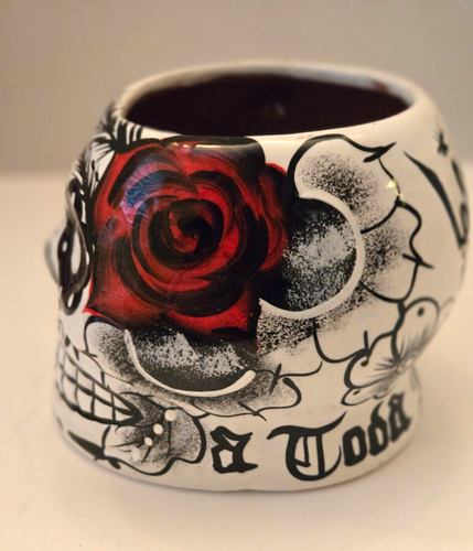 Set of 3 3D Sugar Skull Mugs Coffee Cup Halloween Day of the Dead - Picture 10 of 18