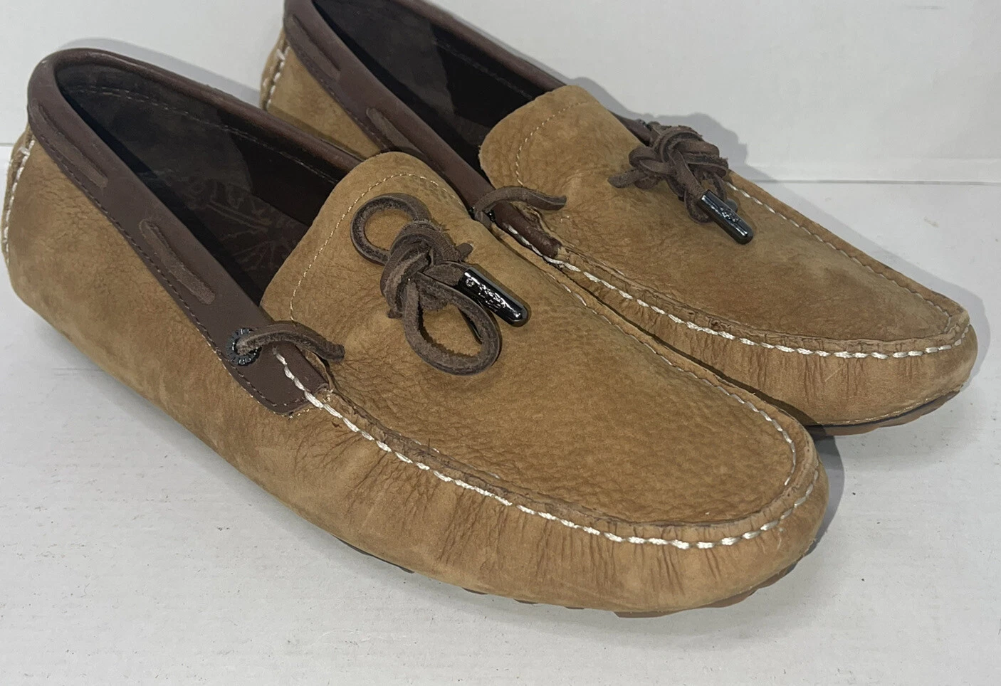 Mocassini da guida UGG Bel Air slip on mocassini uomo taglia 7 5 marrone 1090212 usati in ottime condizioni