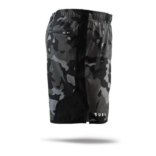 Camo Trail Run 5 Inch Shorts- Black - Picture 2 of 4