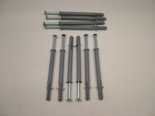 Frame fixing nylon masonry rawl plug and screw fixings 8 x 100mm, pack of 10