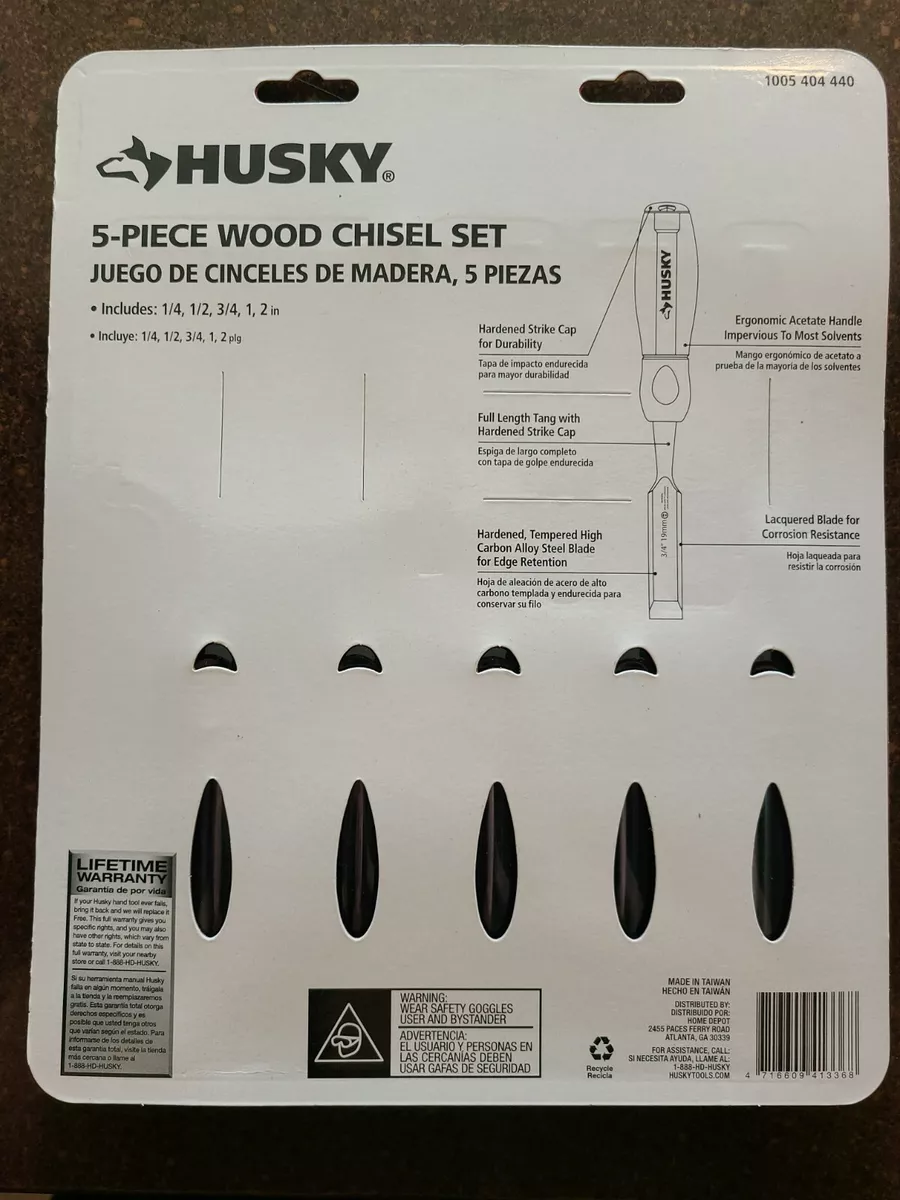Husky 5 piece wood chisel set deals