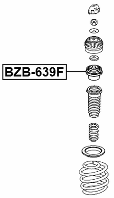 Front Shock Absorber Bearing Febest BZB-639F OEM A6399810325 | eBay