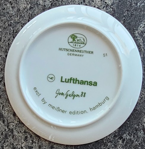 Yves Galgon Hutschenreuther Germany Lufthansa Coaster Art Abstract Vintage 1988 - Picture 6 of 8