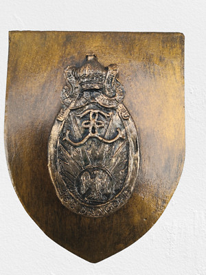 Blason Mural Fleur De Lys - Patine Bronze - 14x11 Cm - Plâtre - NEUF - Histoire De Bustes