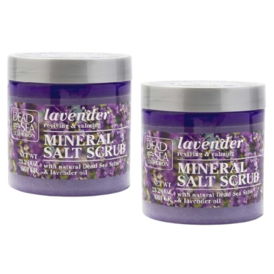 2X Dead Sea Collection Lavender Mineral Salt Scrub w/ Natural Dead Sea Minerals