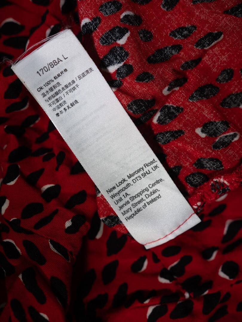 New Look Blouse Red/Black UK10 Pre-Owned image 10