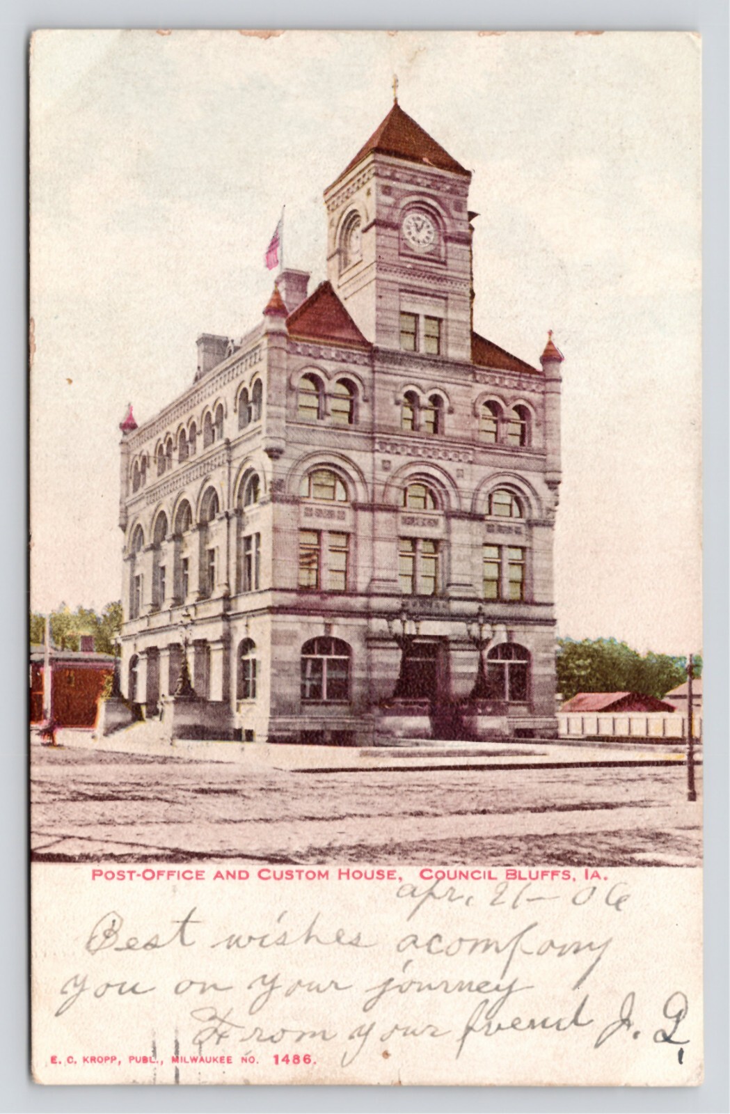 Post Office Custom House Council Bluffs Iowa Dirt St Antique UDB c1906 Postcard eBay