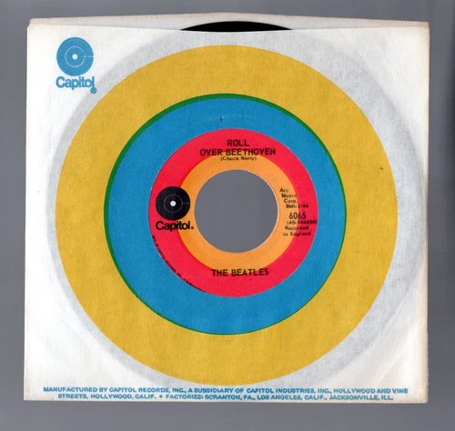 Beatles "Roll Over Beethoven" 1971 US Capitol Stock 45 W/ Black "Subsidiary" Lbl