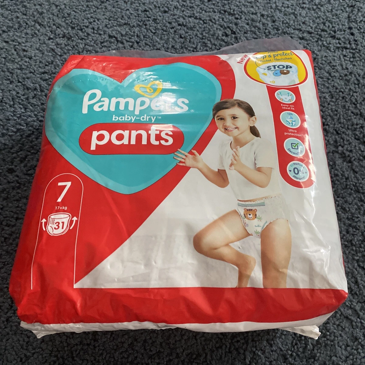 Pampers Couches Baby Dry Pants Extra Large taille 7 