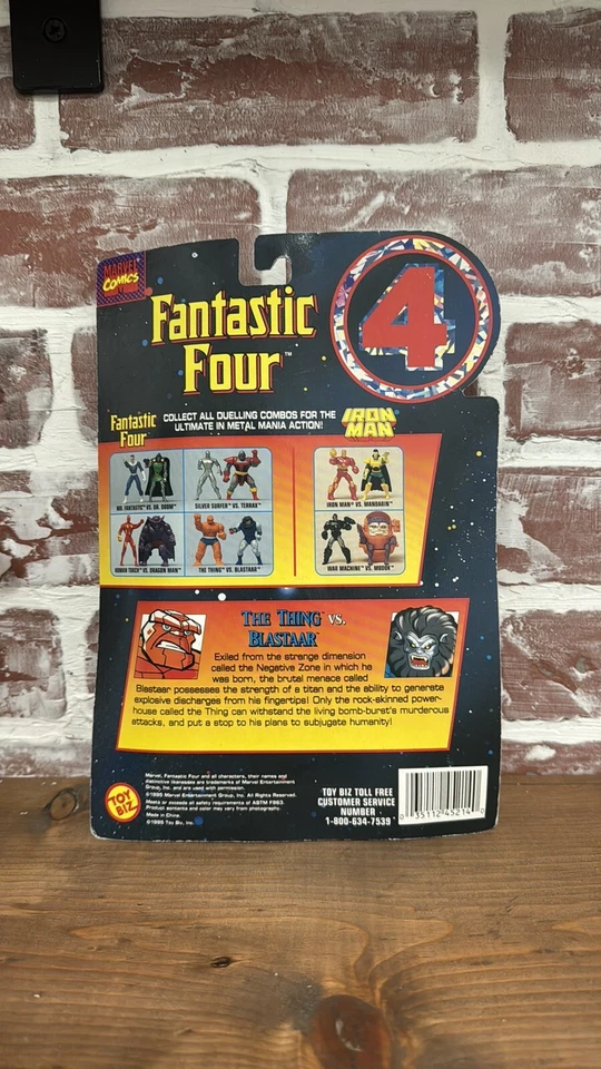 Marvel Fantastic Four Metal Mania Thing vs. Blastaar Toy Biz 1995 Foto 4 de 4