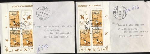 Romania 1999 Europa cept birds , nature miniature sheet MNH, OG+2 cover+set - Picture 3 of 3