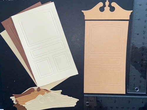 CAJA DE VENTANA Y PEDIMENTOS adornos troquelados de papel cartucho.. - Imagen 6 de 14