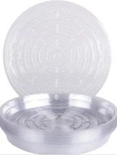 Curtis Wagner CW-1000N 10" Clear Plastic Plant Saucer  50/PK