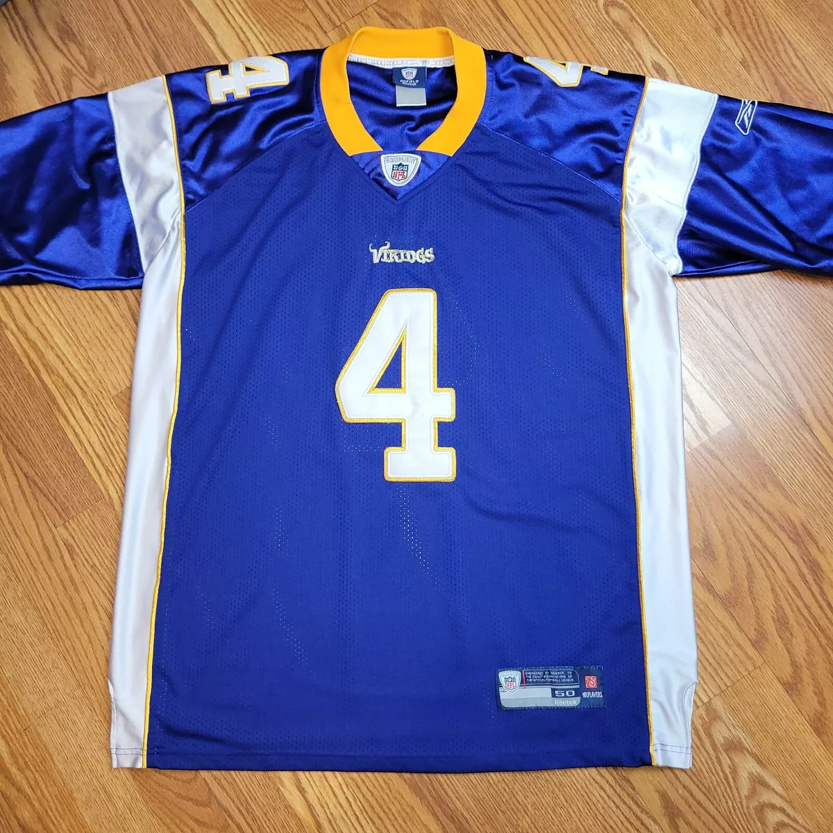 Reebok Minnesota Vikings Brett Favre #4 NFL Equipment On Field