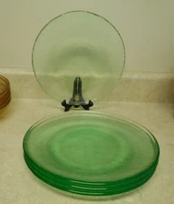 Fire And Light Recycled Glass 11" Dinner plate Celery green set of 4