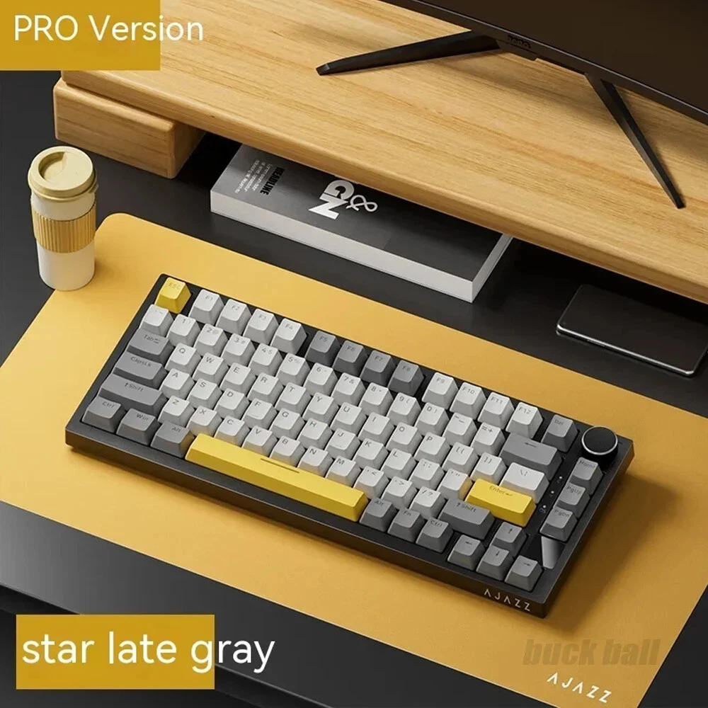 Mechanical Keyboard with TFT Screen Multifunctional Knob Gaming Keyboard Triple Mode Connectivity for Enhanced Performance Mechanical Keyboard with TFT Screen Multifunctional Knob Gaming Keyboard Triple Mode Connectivity for Enhanced Performance