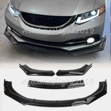 For Honda Civic Sedan 2013 2014 2015 9th Front Bumper Lip Splitter Spoiler Gloss