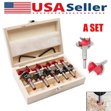 5 Pcs Forstner Drill Bits Wood Hole Saw Woodworking Hinge Hole Cutting Tool