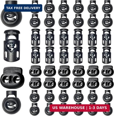 48pcs Upgraded Plastic Cord Lock, Cord Locks - Draw String Clip with S