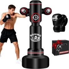 Upgraded Heavy Freestanding Punching Bag for Adults Teens, 70'' Heavy Boxing Bag