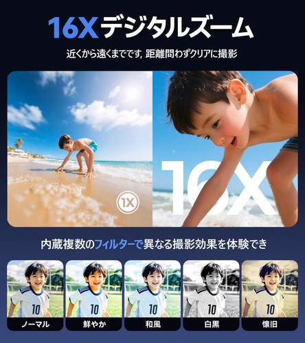 AEKOMi D9 4K Digital Camera 64MP Flip Screen AF Zoom Vlog +32GB Card White Japan - Picture 4 of 8