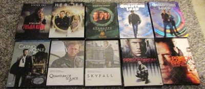 TV & Movie DVD Lot-Tulsa King, Prison Break, 007, Stargate, Quantum Leap, Heroes