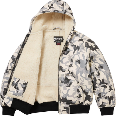 Supreme x Schott Shearling Hooded Work Jacket 3colors FW25 | eBay
