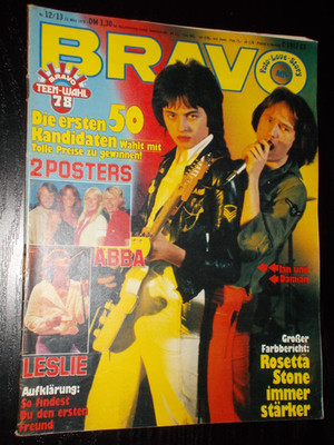 BRAVO Nr. 12/13 aus 1978 : Suzi Quatro, Rosetta Stone, Mick Tucker /Sweet,
