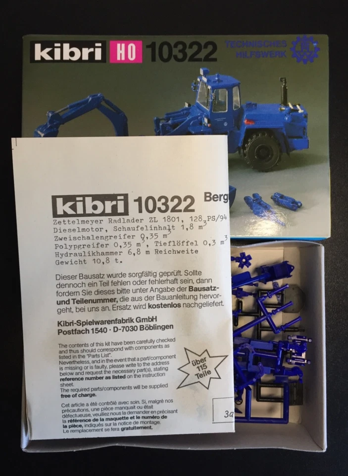 kibri 10322 Baukasten ZL 1801 Zettelmeyer Radlader "THW" H0 1:87 - Bild 2 von 4