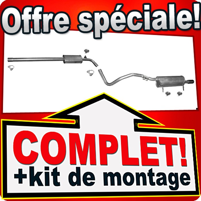 Échappement pour Renault Fluence 1.6 16V robuste en acier traité contre la rouille précoce