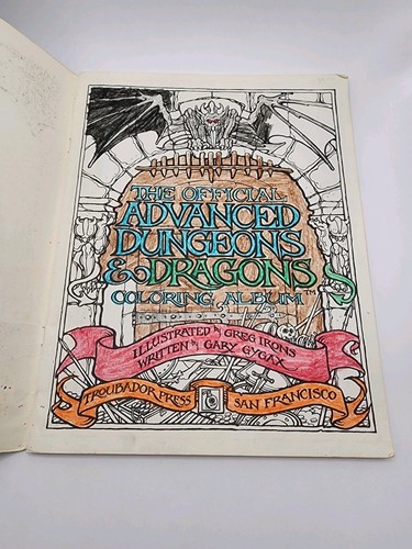 Libro da colorare ufficiale Dungeons & Dragons vintage 1979 (a colori) - Foto 11 di 24