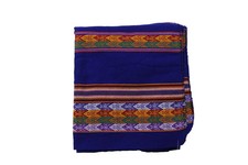 Authentic Peruvian Aguayo Blanket - Handwoven Andean Textile