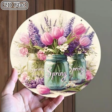 1PC 8x8inch Aluminum Colorful Heart-Shaped Foil Engraving Metal Wall Art Decor,