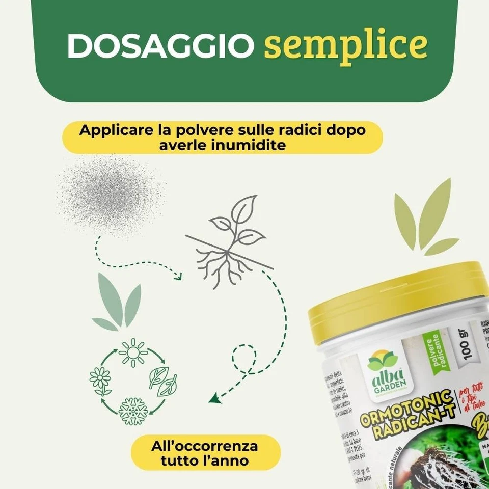 Ormone Radicante per Sviluppo Crescita Radici Talee Piante Verdi Polvere 100 gr - Immagine 3 di 4