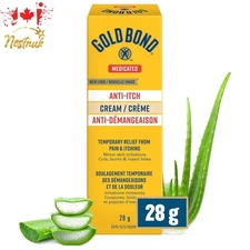 Gold Bond Medicated Anti-Itch Cream 28g Tube 1 Pack | Relief for Bites & Burns