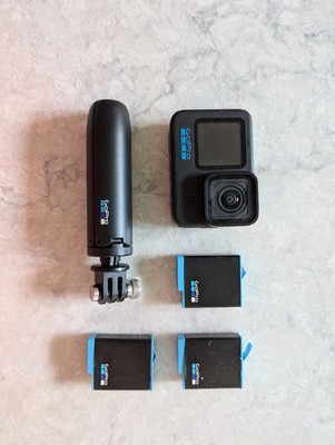 GoPro HERO10 - Black 5.3K video 23MP action camera with 3 batteries and tripod