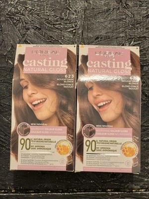 2 Pack Of L'Oreal Casting Natural Gloss Permanent Hair Dye. Color 623 Dark Blond