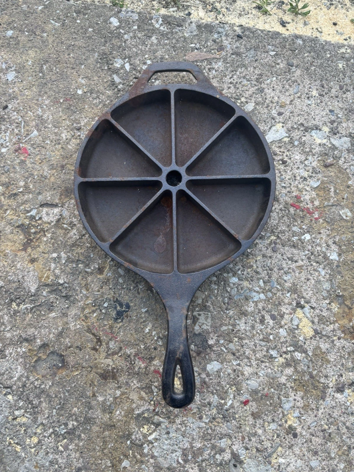These are a Lodge cast iron cornbread scone skillet pan 8cb.