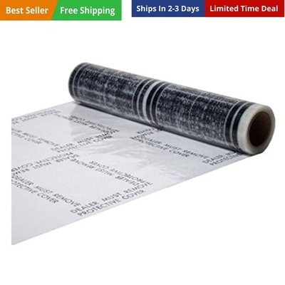 Hi-Tech Auto Adhesive Plastic Floor Mat, 4 mil | Perforated Every 24'' | 100 M...